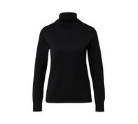 Strickpullover S.OLIVER BLACK LABEL, Damen, Gr. 38, schwarz, Strick, Obermaterial: 71% Viskose, 29% Polyester, unifarben, casual, slim fit taillenbedeckt, ohne Ausschnitt, Langarm Rippbündchen, Pullov