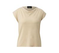 Fließendes Feinstrick-Shirt mit Wasserfallausschnitt und Glitzergarn 42 beige 2177234.0406.42