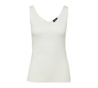 Stricktop S.OLIVER BLACK LABEL, Damen, Gr. 40, cream, Strick, Obermaterial: 70% Viskose, 30% Polyamid, unifarben, körpernah hüftbedeckend, V-Ausschnitt, Tops Stricktop, mit tiefen V-Ausschnitt hinten