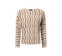 Leichter Feinstrick-Pullover im Relaxed Fit mit Wellenstrukturmuster 34 beige|mehrfarbig 2167329.93X0.34
