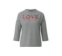 Strukturiertes Sweatshirt mit 3/4-Ärmeln und Artwork 44 creme|schwarz 2174962.02G1.44
