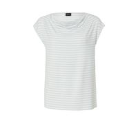 Viskoseshirt mit Wasserfall-Ausschnitt und Streifen 48 blau|creme 2177025.51G1.48