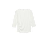 3/4-Arm-Shirt S.OLIVER BLACK LABEL, Damen, Gr. 40, ecru, Jersey, Obermaterial: 93% Polyamid, 7% Elasthan, unifarben, normal hüftbedeckend, U-Boot-Ausschnitt, abgesteppte Kante, Shirts 3/4-Arm-Shirt, S