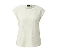 Paillettenshirt S.OLIVER BLACK LABEL, Damen, Gr. 36, cream, Web, Obermaterial: 94% Baumwolle, 6% Elasthan, unifarben, tailliert hüftbedeckend, Rundhals, Shirts, mit floralen Applikationen und Pailette