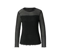Transparentes Shirt mit gefüttertem Body 34 schwarz 2172634.9999.34