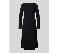 Festliches Midi-Kleid aus Interlock-Jersey mit Brosche 46 schwarz 2170600.9999.46