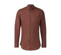 s.Oliver BLACK LABEL - Tailored Fit: Baumwollstretch-Hemd mit Kentkragen braun - Gr. - 41