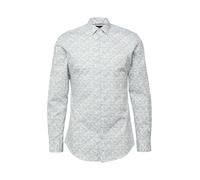Tailored Fit: Gemustertes Langarmhemd aus Comfortstretch 45 weiß 2174648.01A1.45