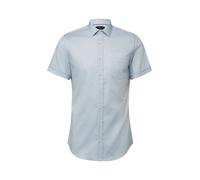 s.Oliver BLACK LABEL - Tailored Fit: Strukturiertes Kurzarm-Hemd aus Baumwollstretch blau - Gr. - 41
