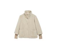 Outdoorjacke S.OLIVER BLACK LABEL, Damen, Gr. 34, beige (light braun), Web, Obermaterial: 63% Polyamid, 37% Polyester. Futter: 100% Polyester, gemustert, regular fit hüftlang, Jacken Outdoorjacke, Reg