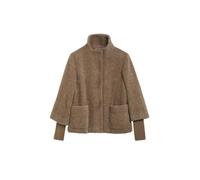 s.Oliver BLACK LABEL - Teddyjacke mit Stehkragen braun - Gr. - 40