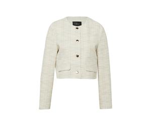 s.Oliver BLACK LABEL - Verkürzte Boucléjacke mit Glitzergarn weiß - Gr. - 38