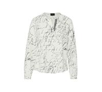 s.Oliver BLACK LABEL - Viskose-Bluse mit All-over-Print weiß - Gr. - 36