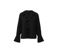 Volant-Bluse mit langen Ärmeln und Manschetten-Detail 34 schwarz 2173283.9999.34