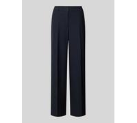 s.Oliver BLACK LABEL Wide Leg Stoffhose mit Bügelfalten in Marine, Größe 36/32