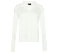 s.Oliver BLACK LABEL Regular Fit Blusenshirt aus Satin mit Blende in Weiss, Größe 42