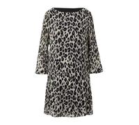 s.Oliver BLACK LABEL Loose Fit Plisseekleid mit Allover-Muster in Black, Größe 44