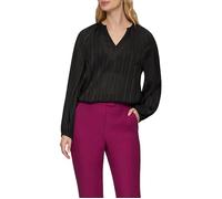 Semitransparente Chiffon-Bluse mit Streifen und Glitzergarn 46 schwarz 2154202.9999.46