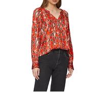 Satinbluse im Relaxed Fit 46 Orange