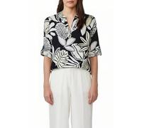 Bluse aus Leinenmix mit 3/4-Ärmeln 34 schwarz 2165744.99A0.34