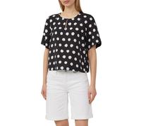 Verkürzte Bluse aus strukturiertem Viskosemix 34 schwarz 2163676.99A2.34