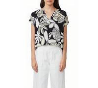 Strukturierte Bluse mit Raff-Details schwarz 2171191.99A0.36