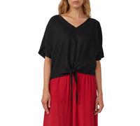 Verkürzte Leinenmix-Bluse im Relaxed Fit 36 schwarz 2165746.9999.36