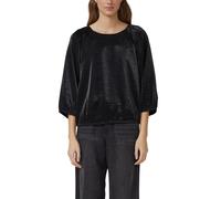 Glänzende Bluse im O-Shape 44 schwarz 2173081.9999.44