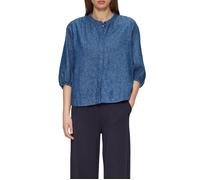 Relaxed-Fit-Bluse aus Leinenmix mit Raff-Details 42 blau 2163651.58Y6.42