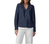 Leichte Bluse aus Lyocell-Denim mit Rüschen und Biesen 34 blau 2159670.57Y2.34