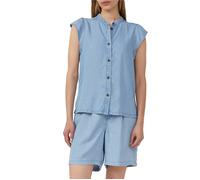 s.Oliver Lyocell-Bluse mit Flügelärmeln blau 40