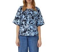 Strukturierte Bluse aus Viskosemix mit Raffung 34 blau|mehrfarbig 2168772.51A1.34