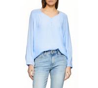 Strukturierte Bluse aus Viskosemix mit Smok-Details 44 blau 2158808.5083.44