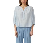 Verkürzte Bluse aus Viskosemix 46 blau 2176372.5110.46