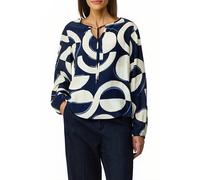 s.Oliver BLACK LABEL Relaxed Fit Langarmbluse aus reiner Viskose in Blau, Größe 34