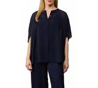 s.Oliver BLACK LABEL Transparente Poncho-Bluse aus Chiffon navy 40