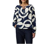 s.Oliver BLACK LABEL Relaxed Fit Langarmbluse aus reiner Viskose in Blau, Größe 42