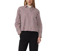 Gestreifte Baumwoll-Bluse mit Smok-Detail 38 rot|weiß 2170035.39G9.38