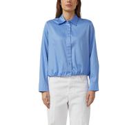 Baumwollsatin-Bluse mit Raffung 42 blau 2174588.5141.42