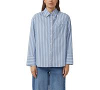 Gestreifte Popeline-Bluse im Relaxed Fit mit Hemdkragen 44 blau 2174589.51G7.44