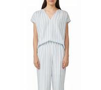 Ärmellose Bluse aus Leinenmix im Relaxed Fit 34 blau|weiß 2165750.50G0.34