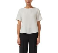 s.Oliver Damen Bluse - Crêpe, Reißverschluss hinten, Kurzarm