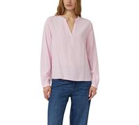 Fließende Viskosebluse mit Rundhals mit V-Ausschnitt 46 pink 2173100.4156.46