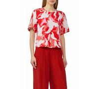 Verkürzte Bluse aus strukturiertem Viskosemix 38 rot 2163676.30A1.38