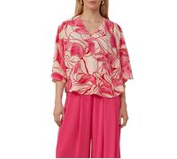 s.Oliver BLACK LABEL - Gemusterte Loose-Fit-Bluse beige/pink - Gr. - 42