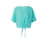 Verkürzte Leinenmix-Bluse im Relaxed Fit 36 türkis 2165746.6099.36