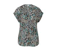 Leichte Baumwoll-Bluse mit All-over-Print 42 schwarz|mehrfarbig 2171195.99A2.42