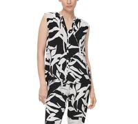 Viskosebluse mit Crêpestruktur 38 schwarz|weiß