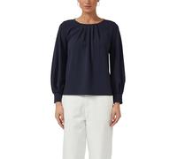 s.Oliver Bluse aus Jersey-Crêpe mit Faltendetails