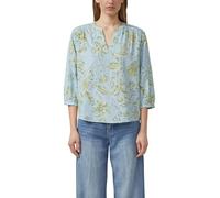 Bluse aus Seersucker mit Raffungen 38 blau|grün 2176330.51A4.38